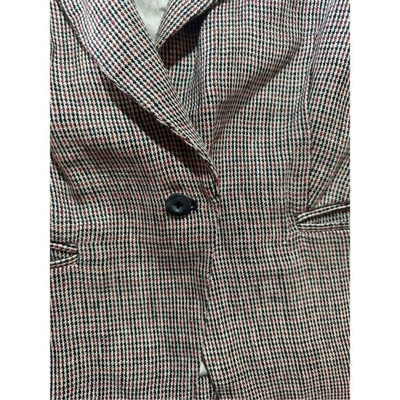 Free People Chess Blazer Garnet Linen Long Sleeve Single Button Closure Small - Picture 11 of 11